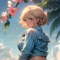 しゃがみ少女 3枚目
