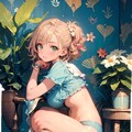 しゃがみ少女 7枚目