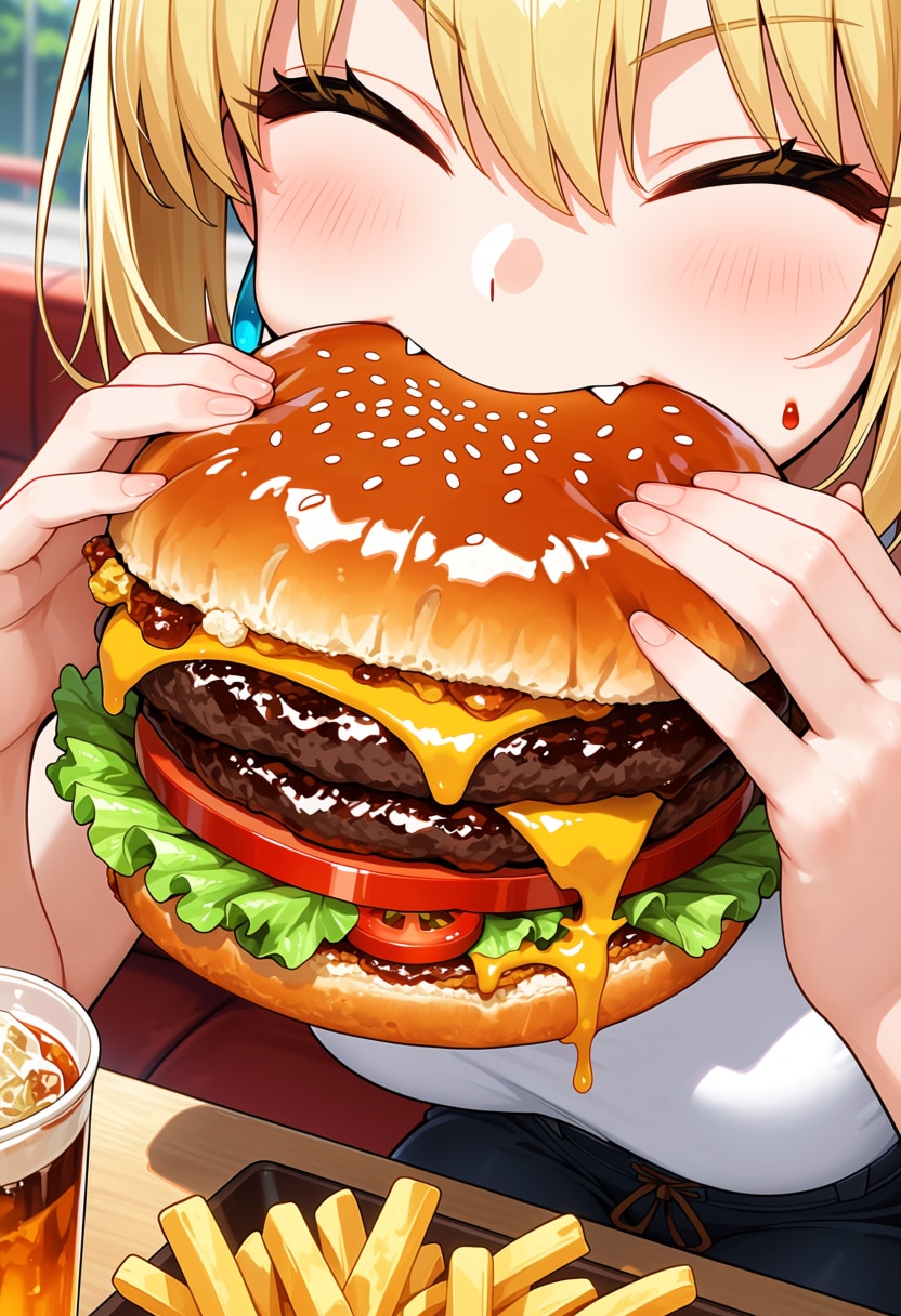 至福のダブルチーズバーガー | の人気AIイラスト・グラビア