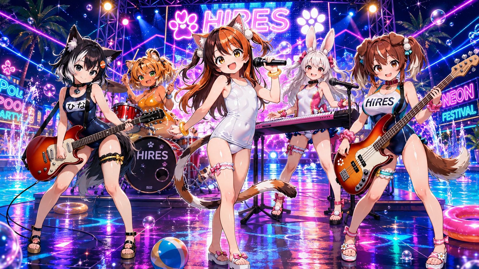 ケモミミナイトスク水オブロック！
