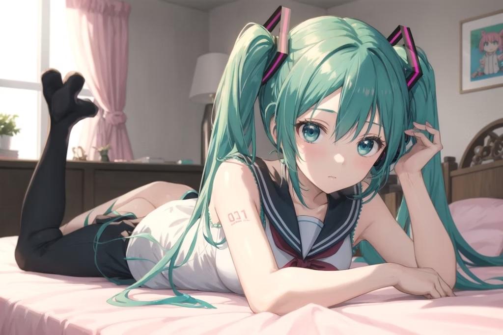 ベッドで考え中