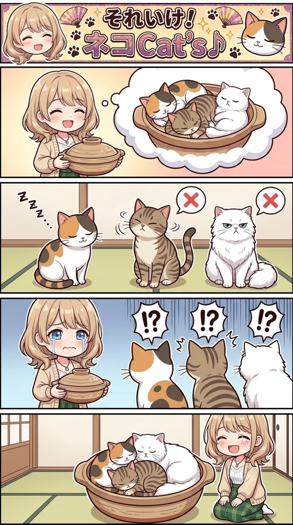 【25話】それいけ！ネコCat's♪(４コマ漫画)
