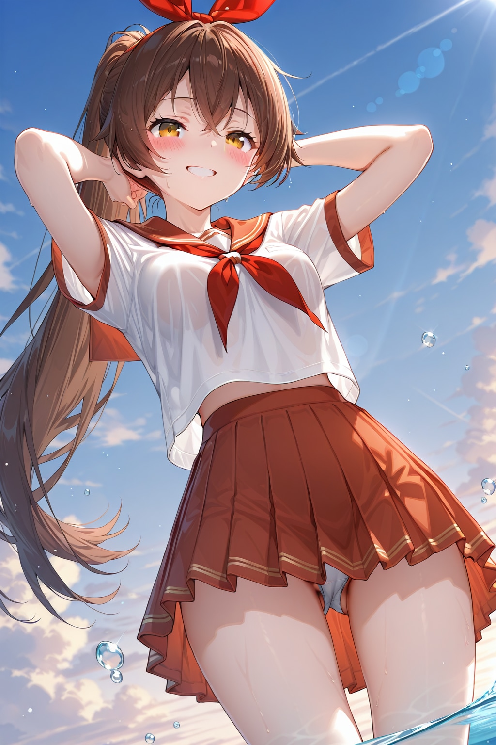 暑い日の海で楓ちゃんとデート♡