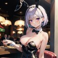 （２６）銀髪ボブちゃんバニーガール 2枚目