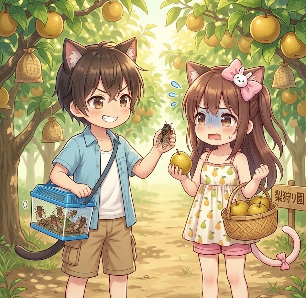 梨…狩り？(虫注意) | の人気AIイラスト・グラビア
