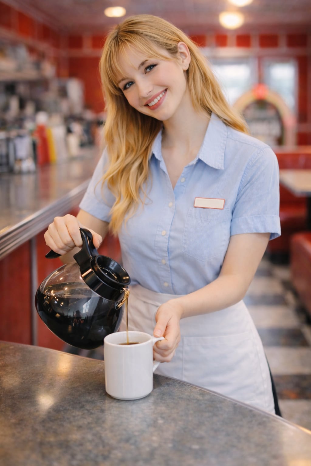 アメリカンダイナーのウェイトレス