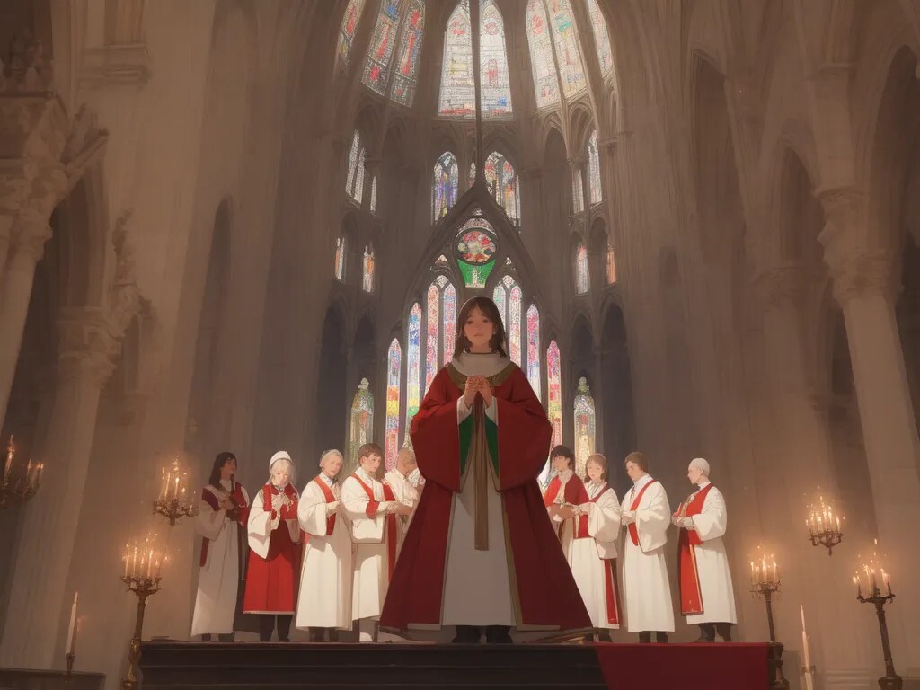 Christmas night, prayer in church 1