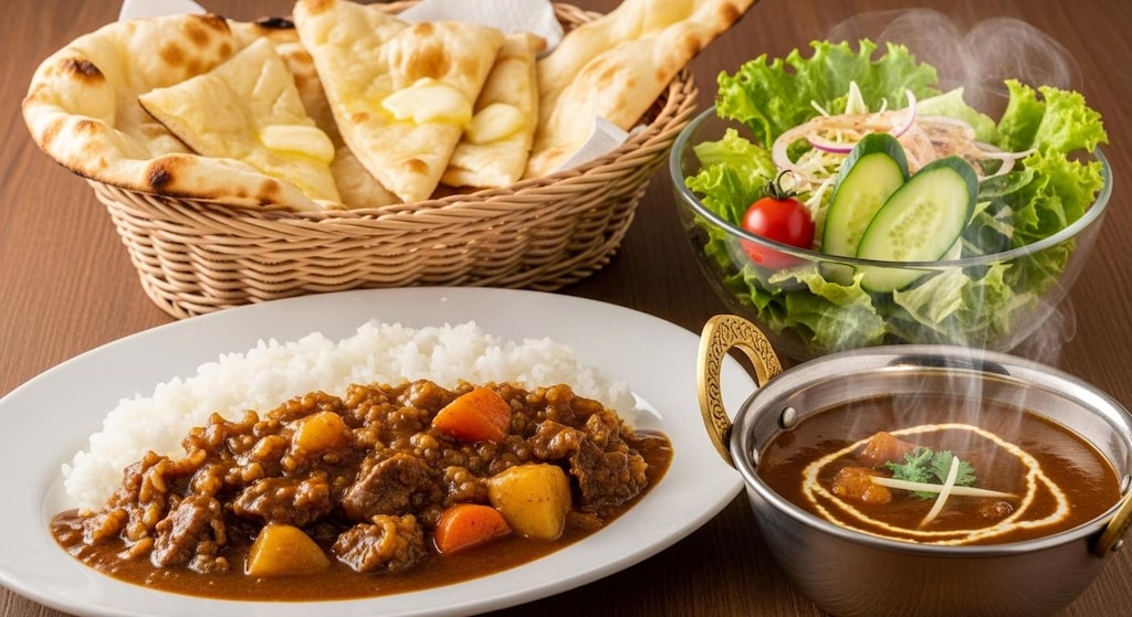 摩訶不思議食堂のカレー食セット