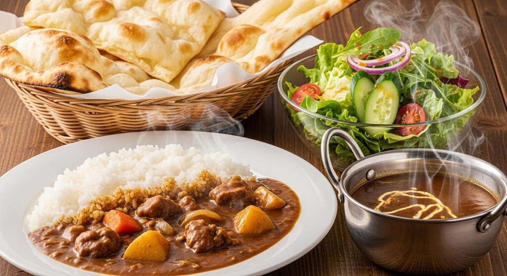 摩訶不思議食堂のカレー食セット