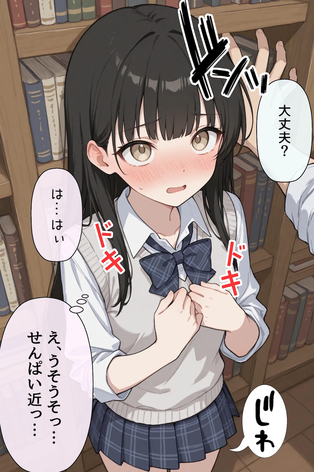 後輩ちゃんと図書館当番