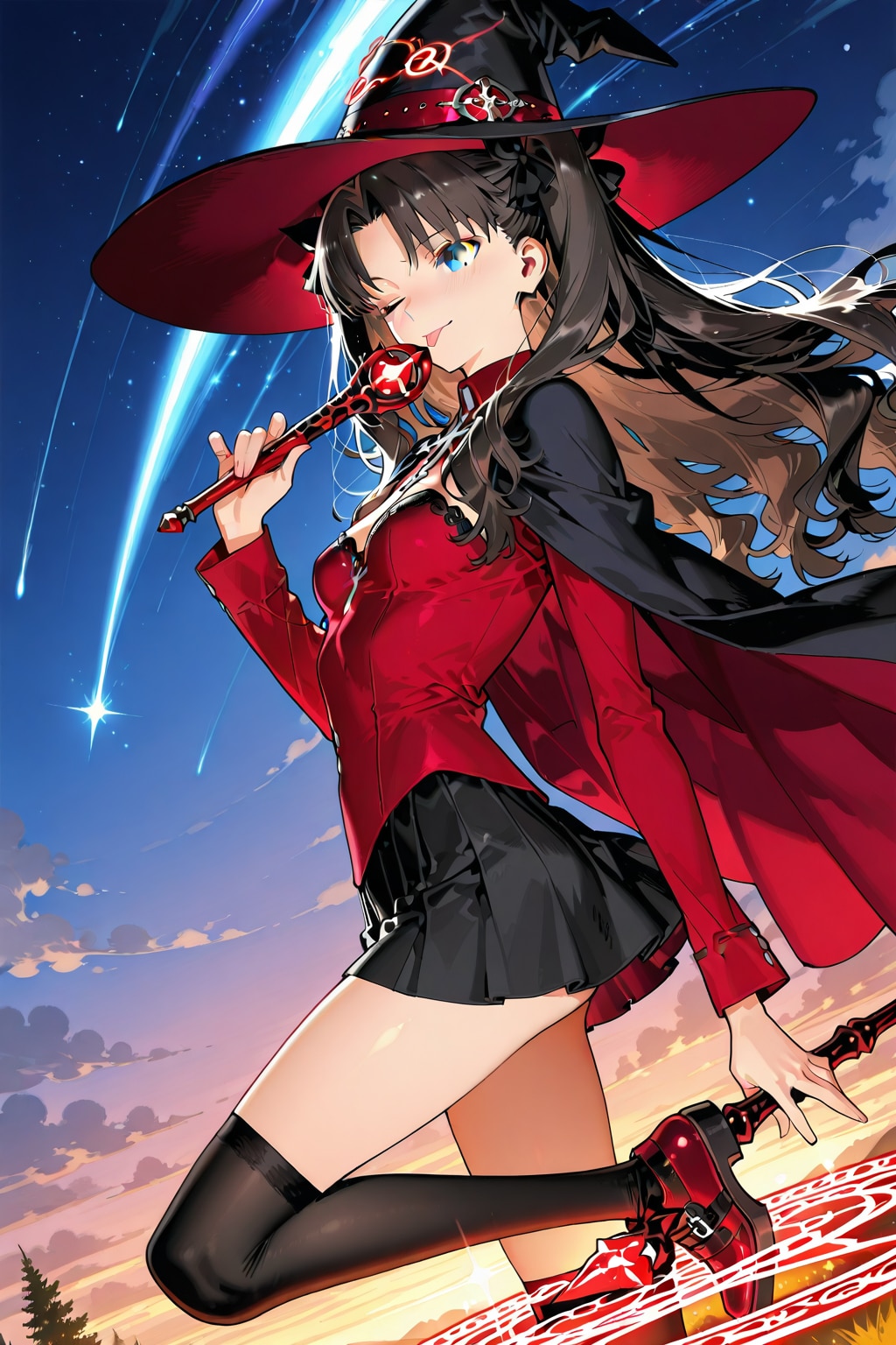 【習作】魔法少女コスプレの遠坂凛　ー失敗気味ですがー | の人気AIイラスト・グラビア