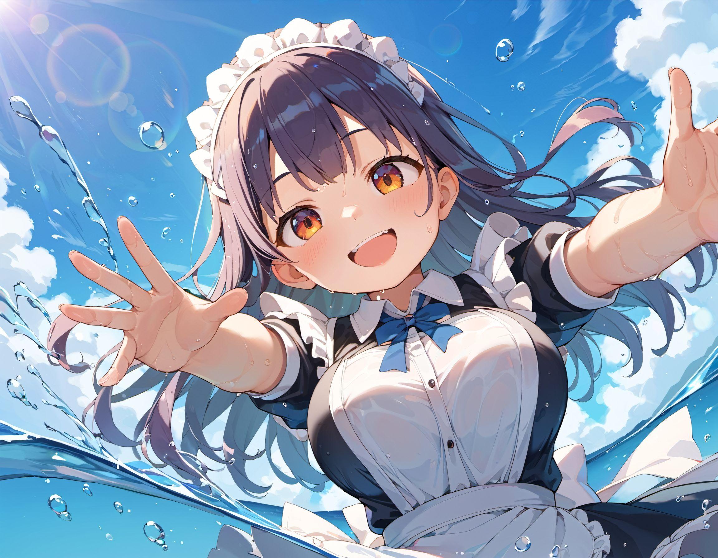 水遊びメイドさん
