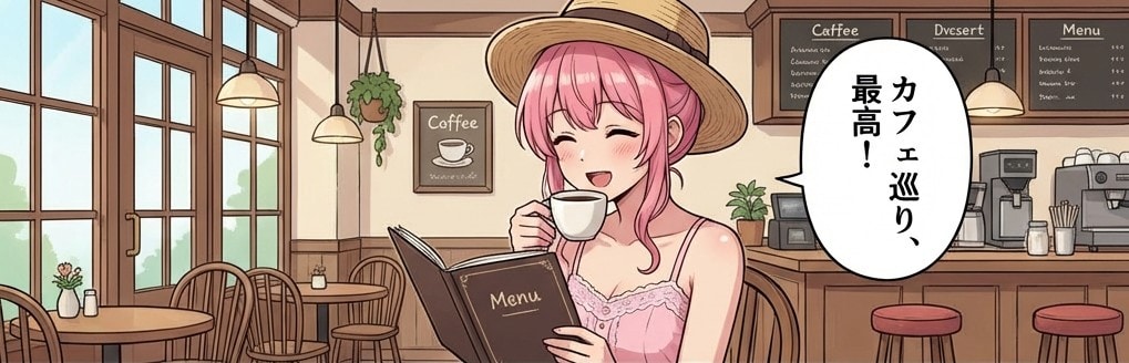 休日のカフェ巡り中に出会った怪しい車 | の人気AIイラスト・グラビア