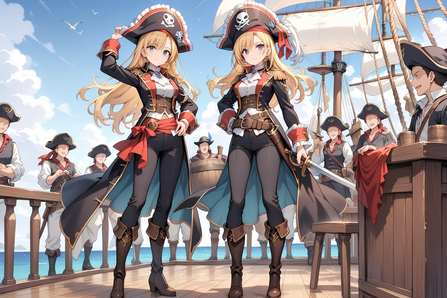 ２人組の女海賊 | の人気AIイラスト・グラビア