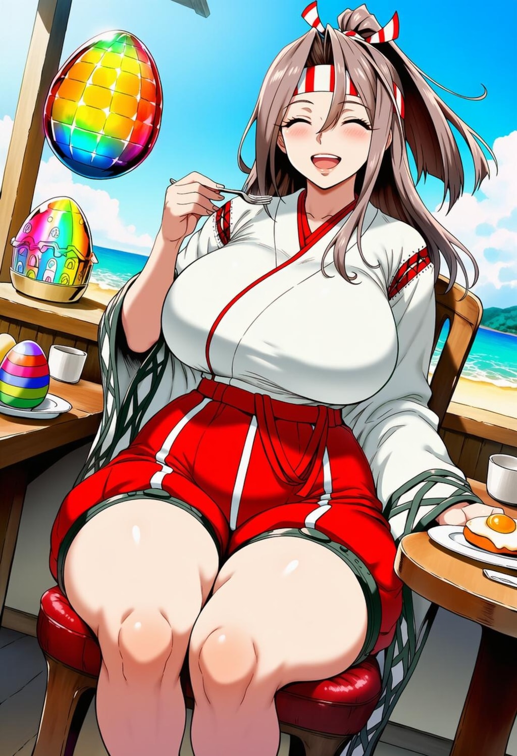 たまご食べる巫女等コスプレ産卵人妻