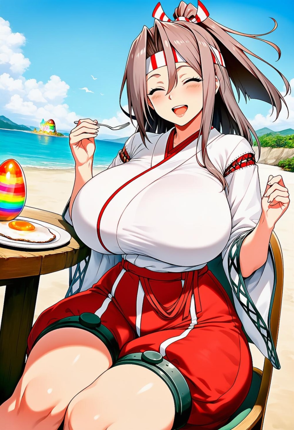 たまご食べる巫女等コスプレ産卵人妻