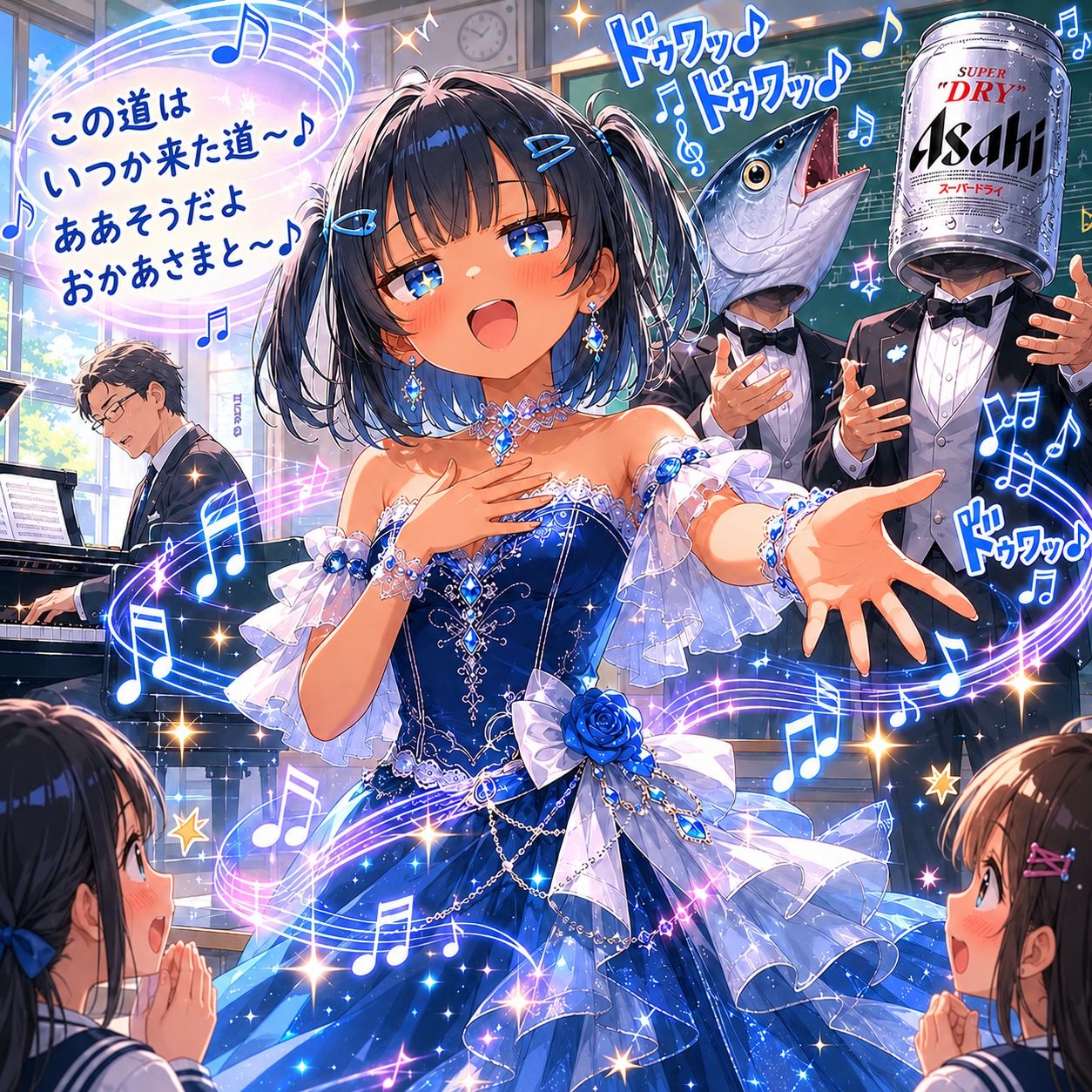 音楽で歌のテストのこなつちゃん | の人気AIイラスト・グラビア