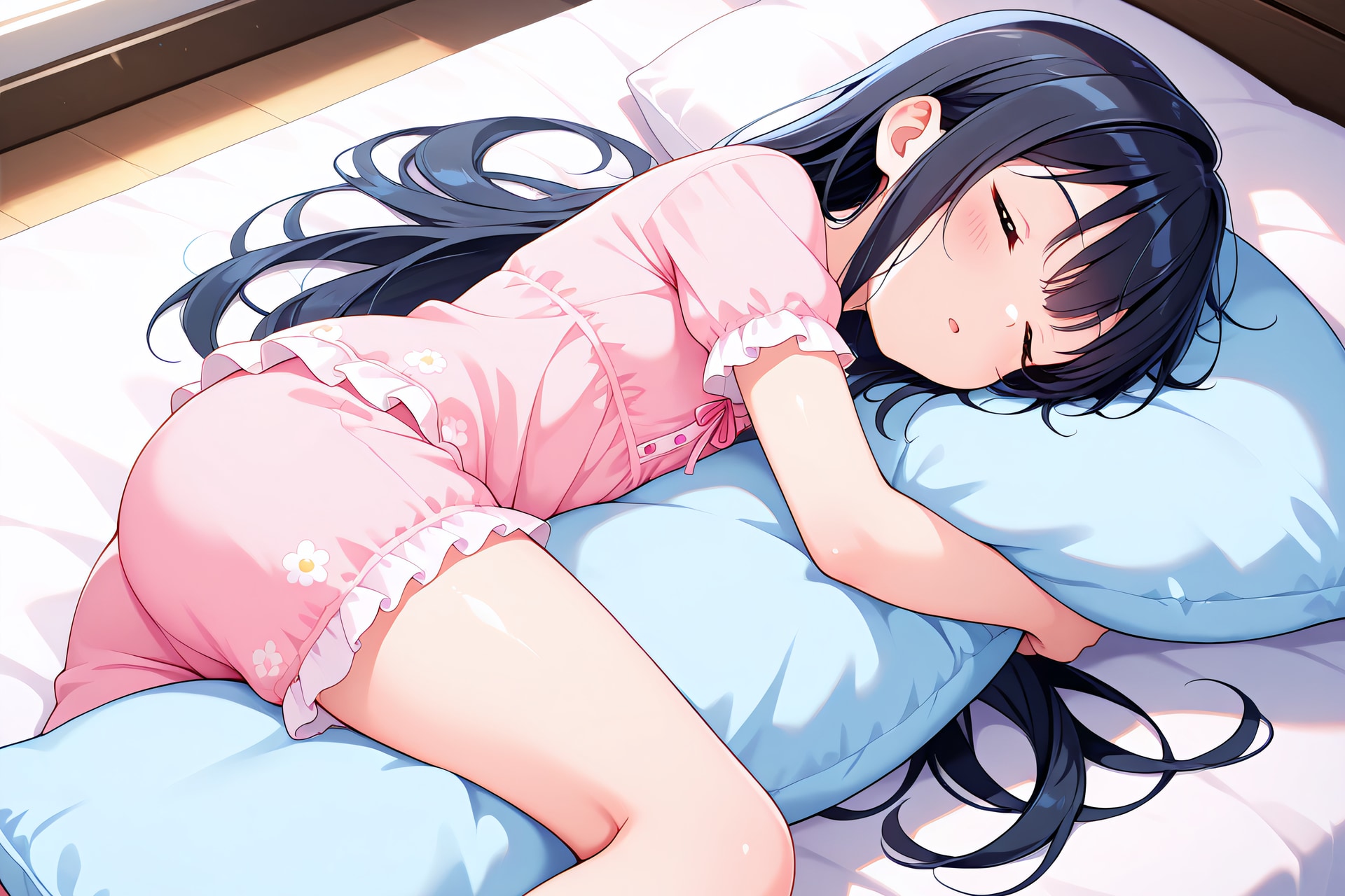 枕を抱いて、すやすや | の人気AIイラスト・グラビア