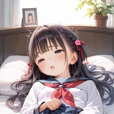 【サンプル】〇リJ〇ちゃんたちがセーラー服&全裸で指オナ(10枚)