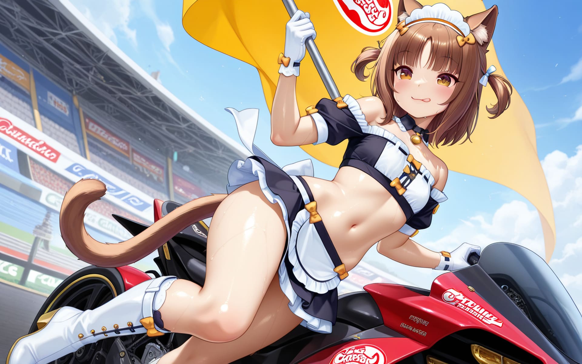 【アズキ】レースクイーンver.フィギュアっぽく | の人気AIイラスト・グラビア