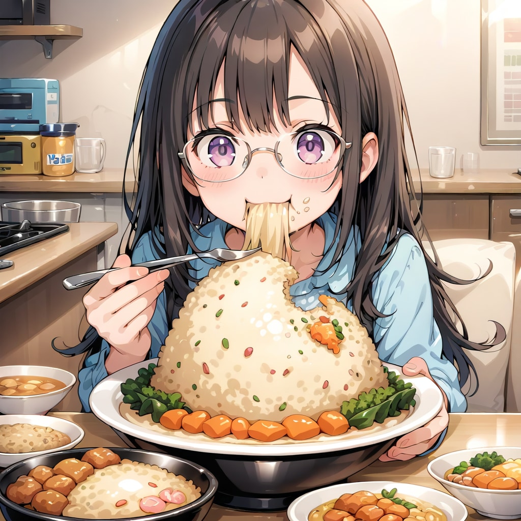黒髪メガネのチャーハンの日
