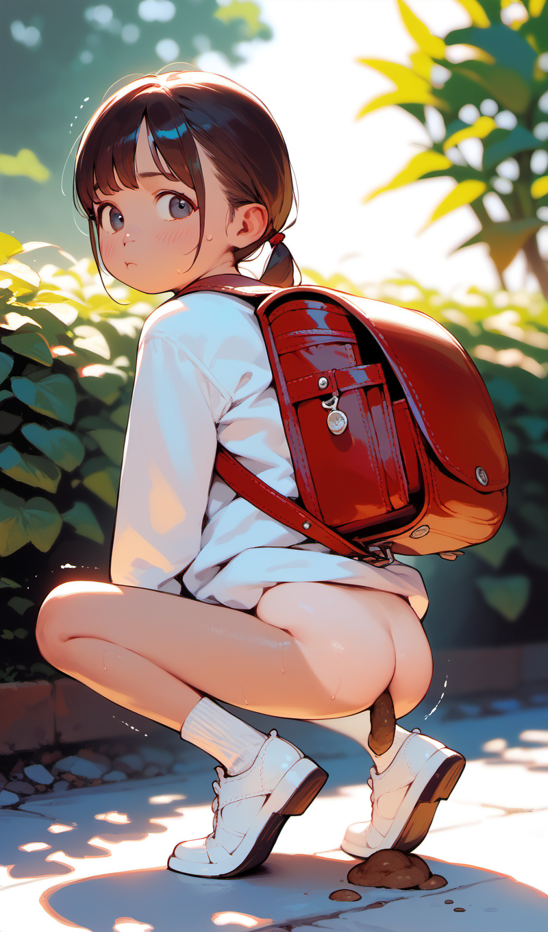 少女の排便