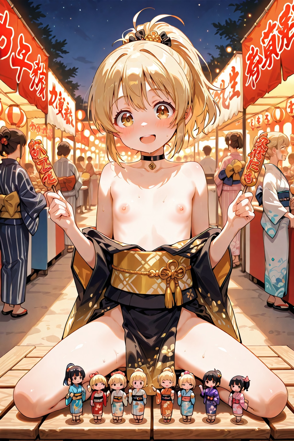 金髪✖️着物 フルオープン