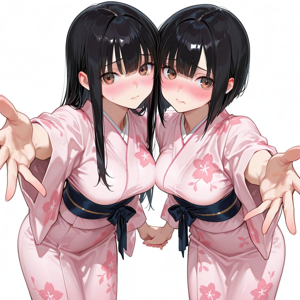 ショートちゃんとロングちゃん　どの衣装でご奉仕しますか？　え？　結局、全裸ですか！？
