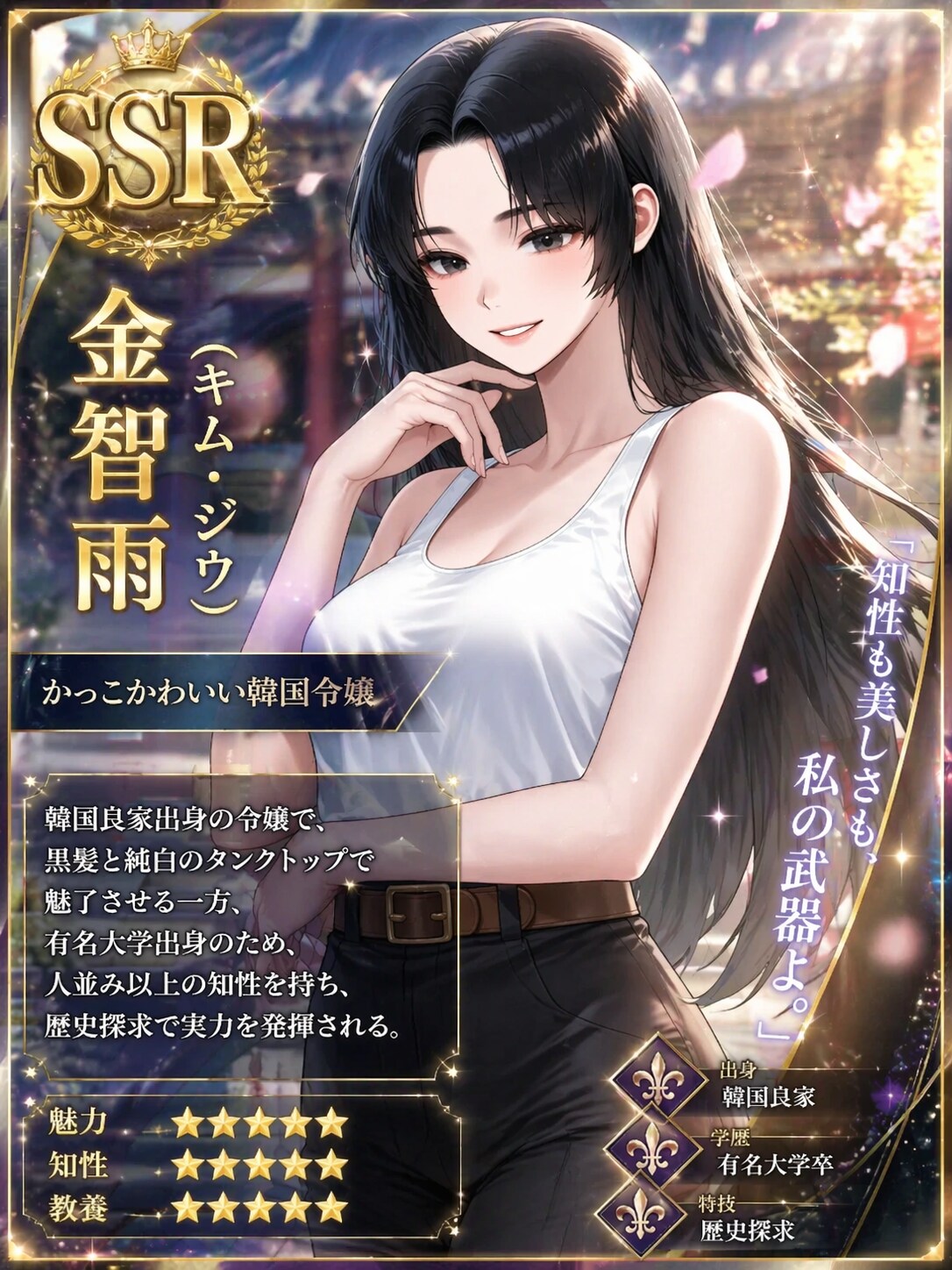 かっこかわいい韓国令嬢金智雨（キム・ジウ）のSSRカード