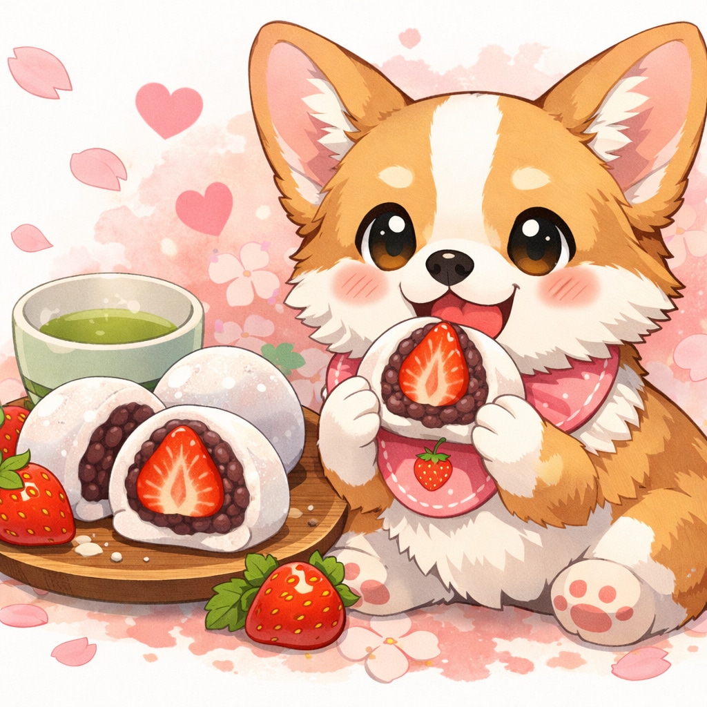 【動物】いちご大福と可愛い動物たち