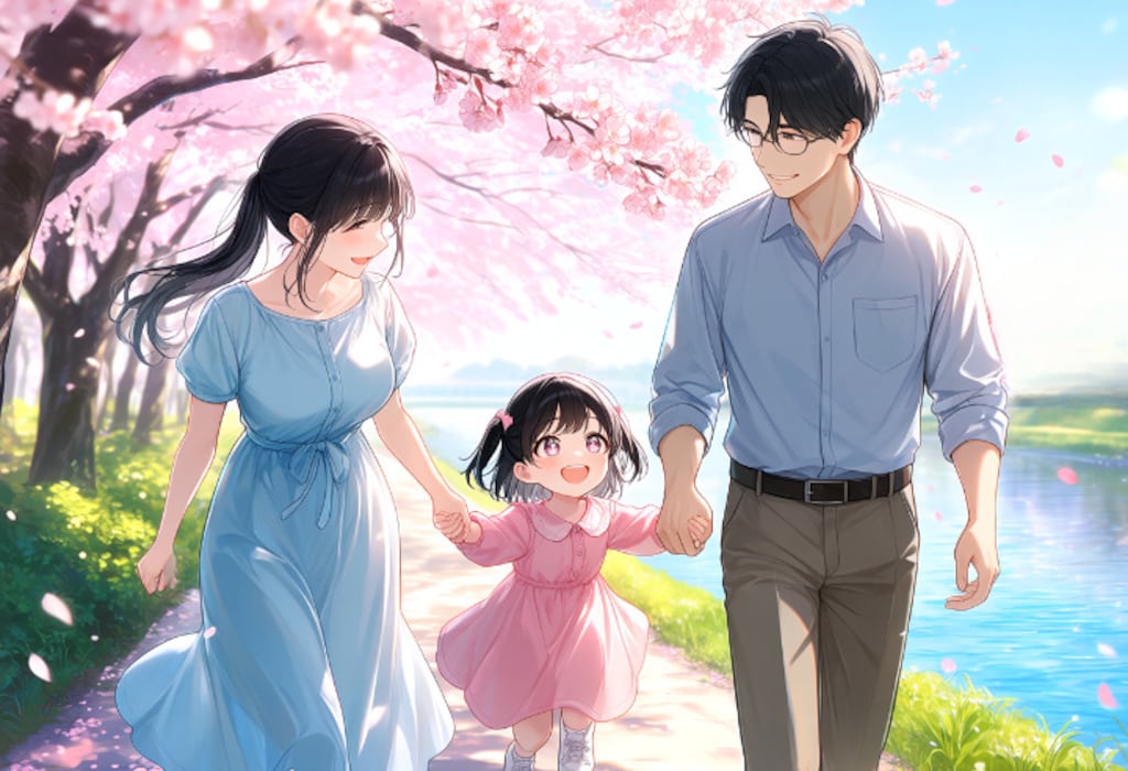 展勝地の桜並木