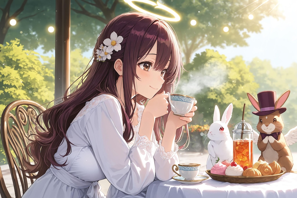 天使さんのティータイム（タイトル：空の上のティータイム）