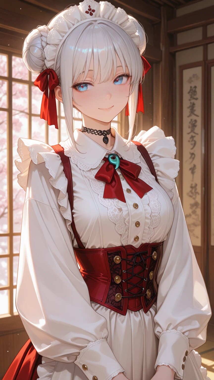 メイドよりの巫女衣装を目指しました。アメリアと奏。
