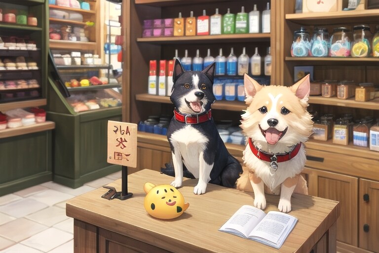 わんこinショップ | の人気AIイラスト・グラビア