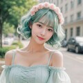 Mint colored hair lady ? 4枚目