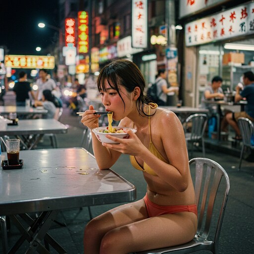 ラーメン水着女子