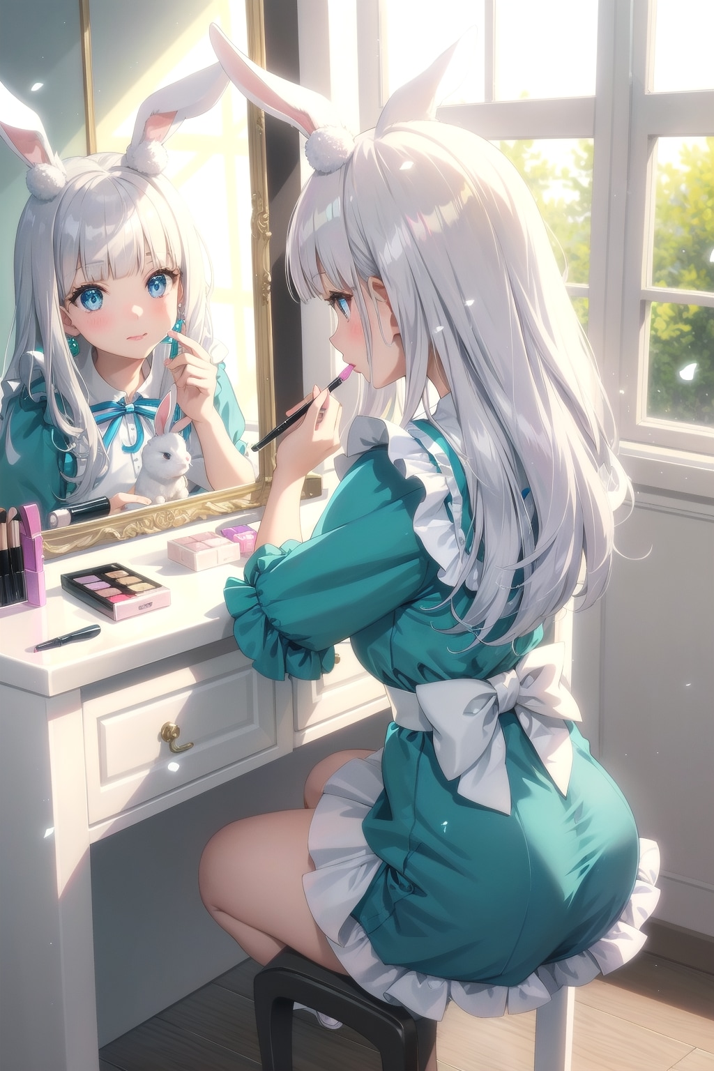 鏡よ鏡、今日の私は？ | の人気AIイラスト・グラビア