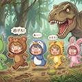 着ぐるみ村の住人が恐竜の世界に２【#サマーアドベンチャーフェス】 3枚目