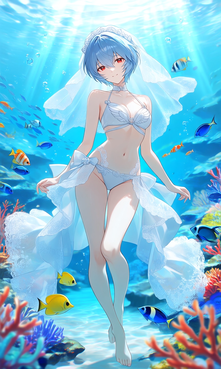 綾波レイ　ビキニ環礁でWeddingBikini