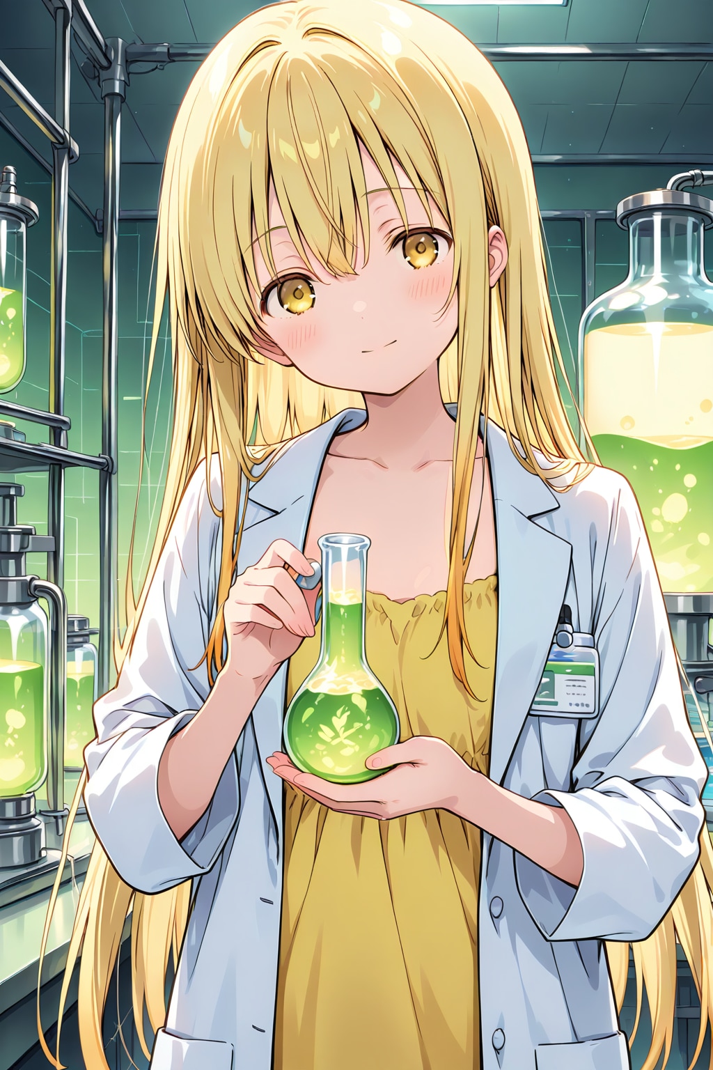 ラボで働く女の子