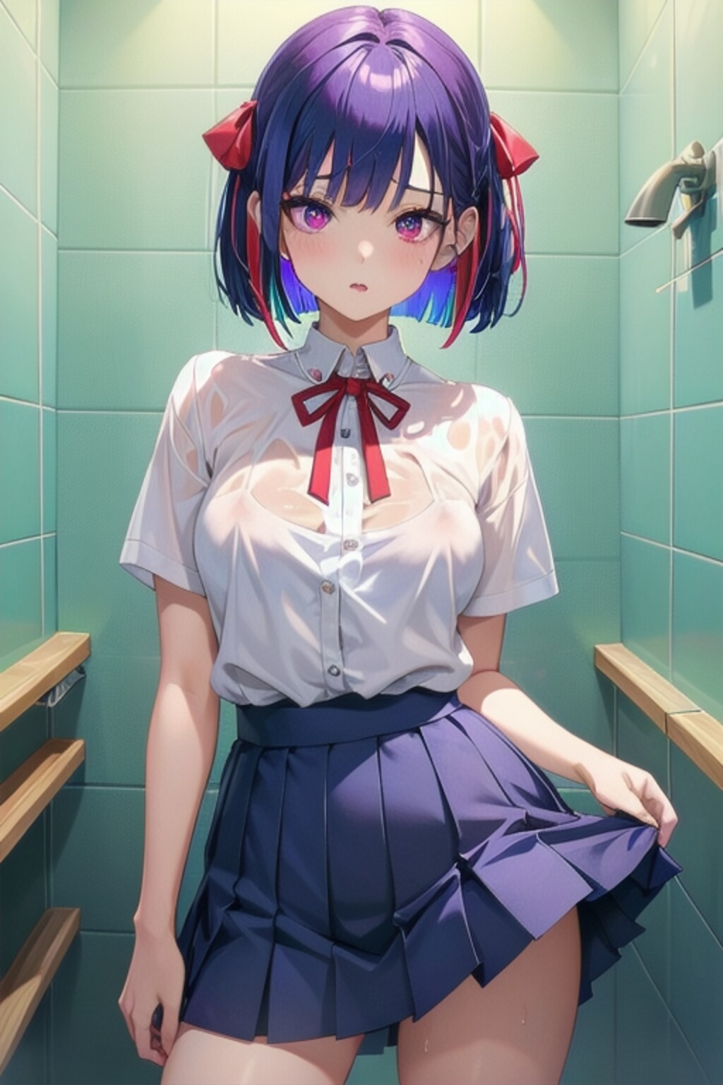 クールちゃんのシャワー(着衣)