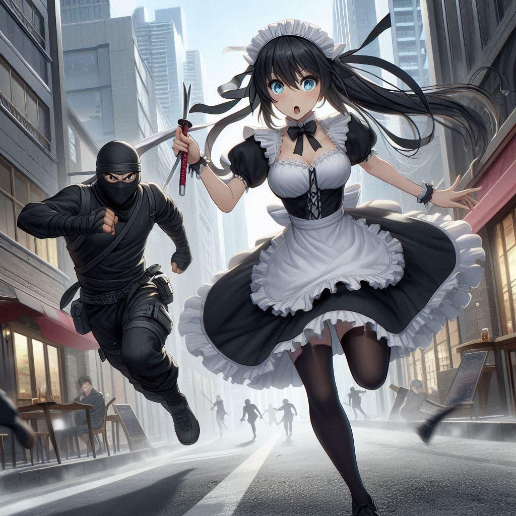 抜け忍メイドの逃走