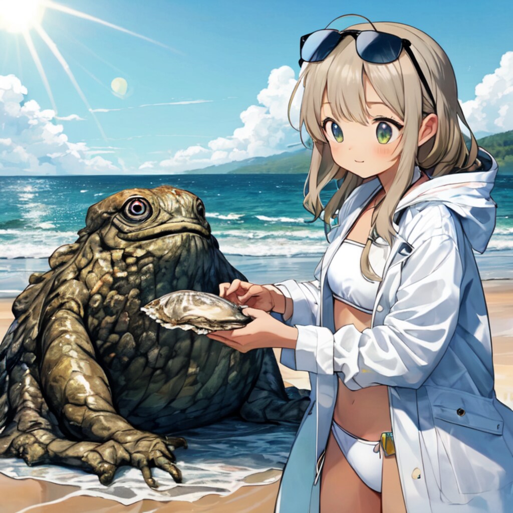 カキを食べたいの？ カキ蛙さん？