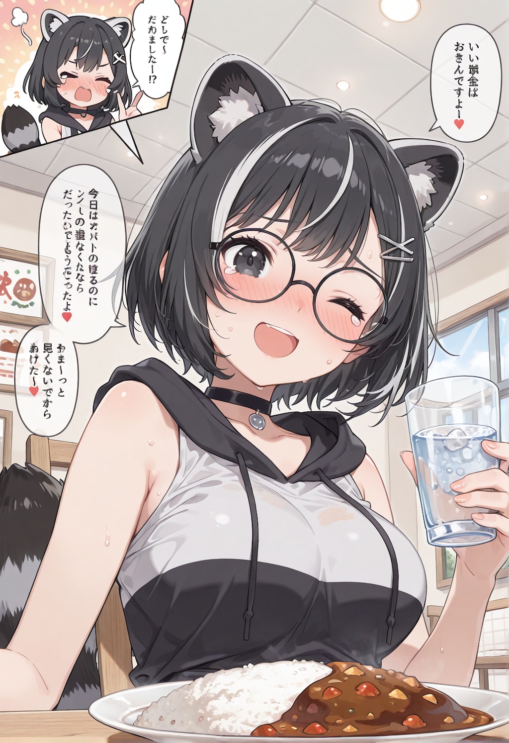 ちょっと辛いカレーとメガネ