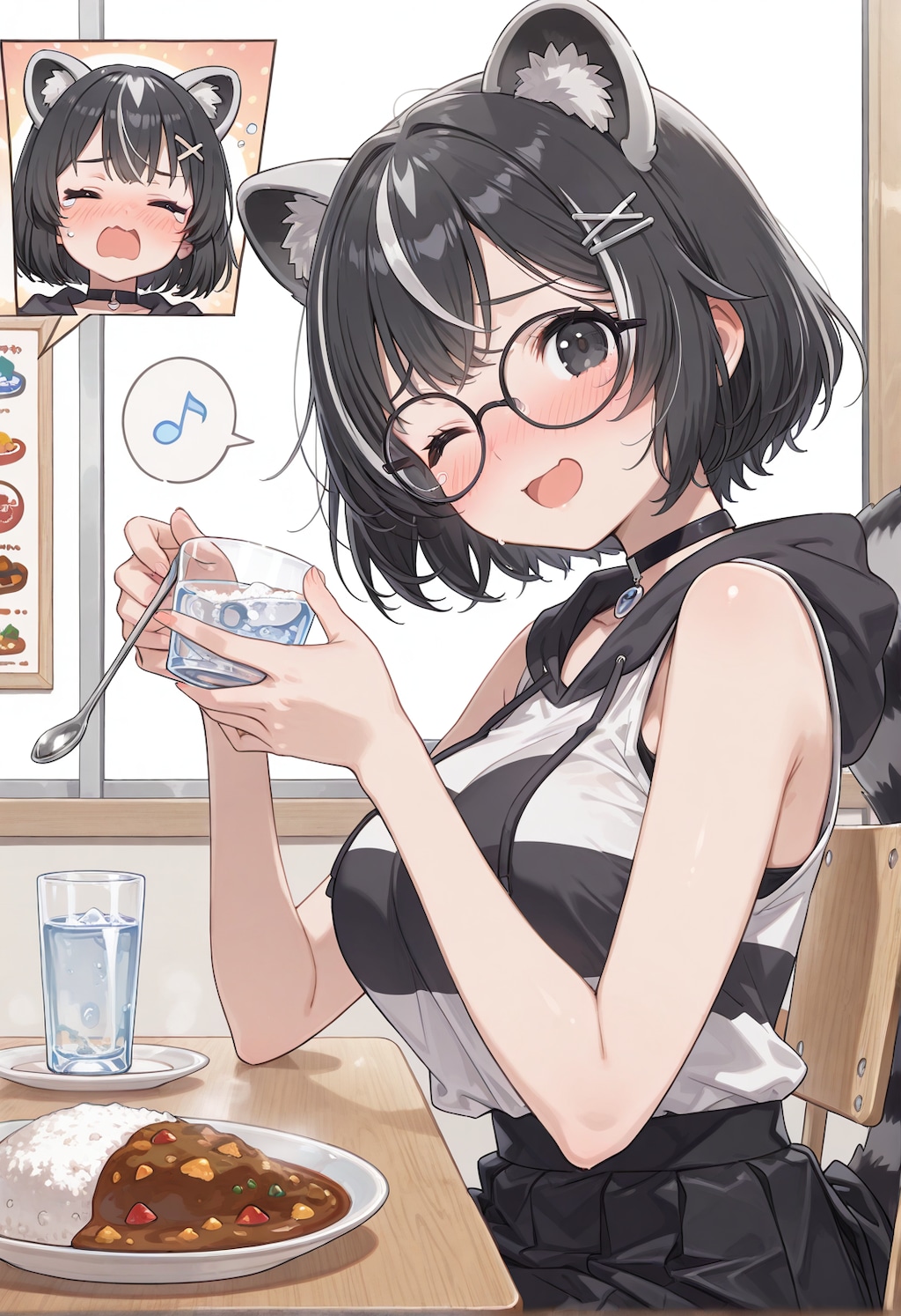 ちょっと辛いカレーとメガネ