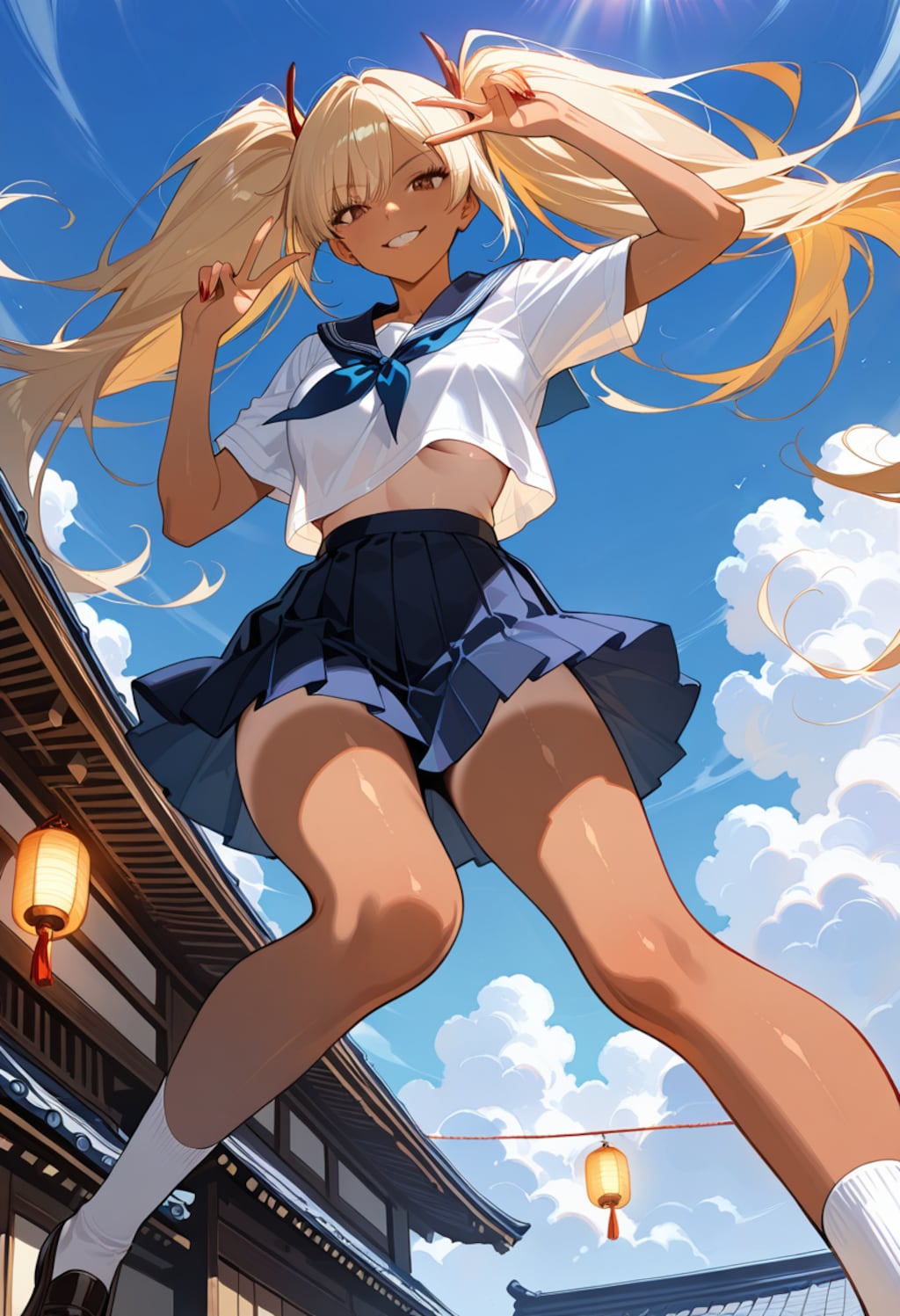 セーラー服と和の融合