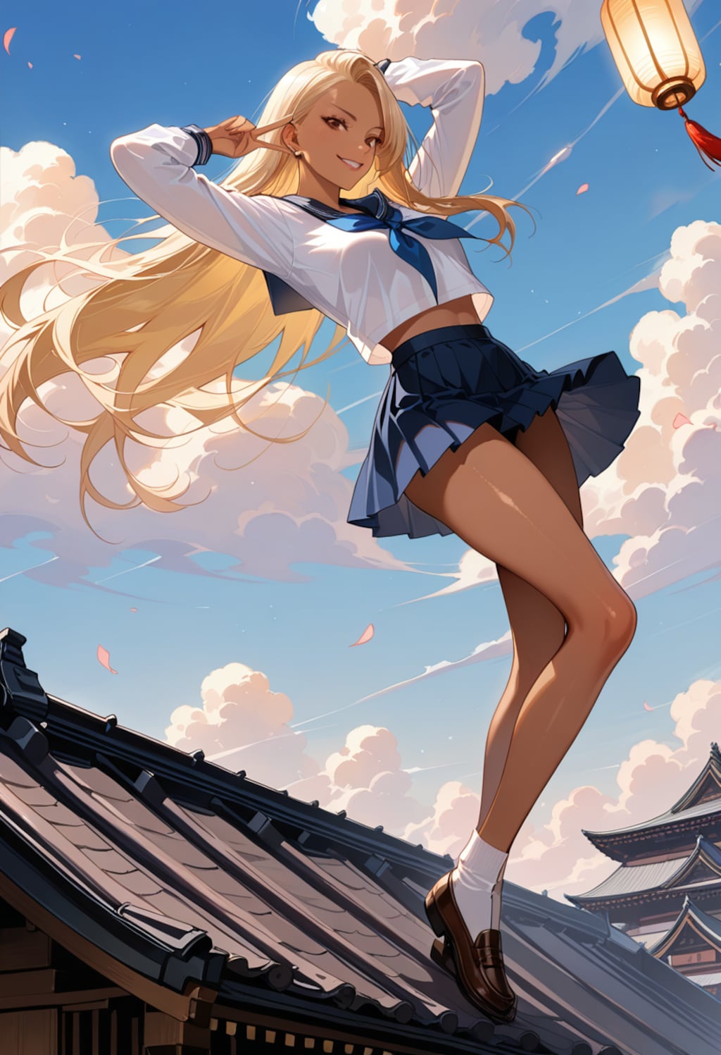 セーラー服と和の融合