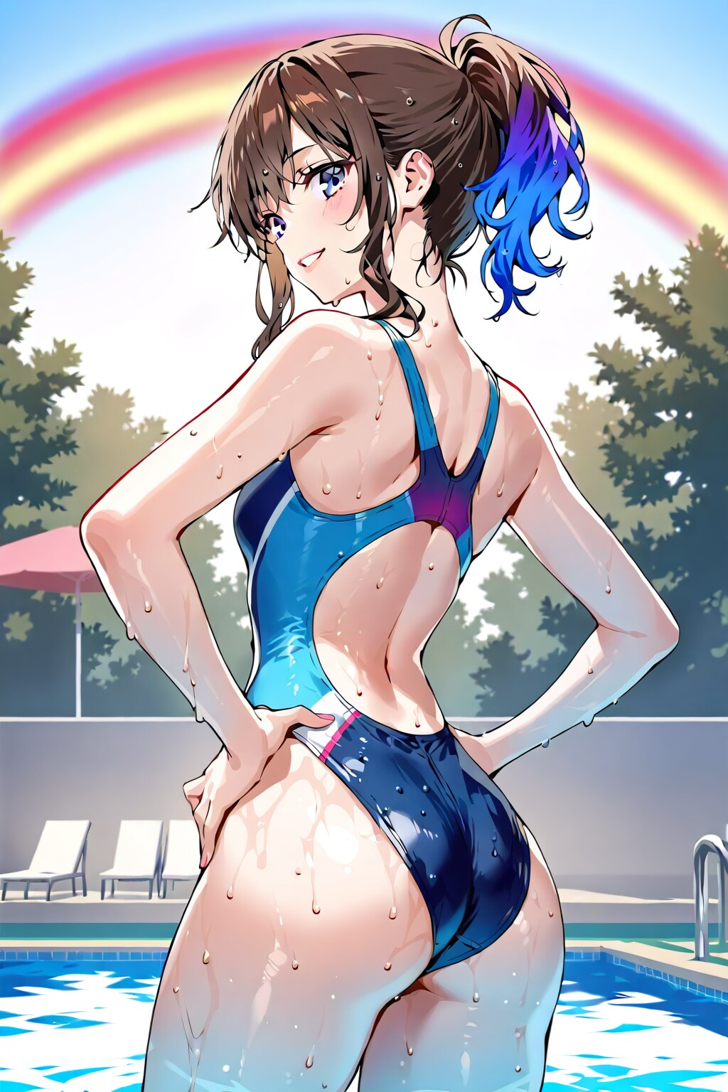 プールサイドの女王様