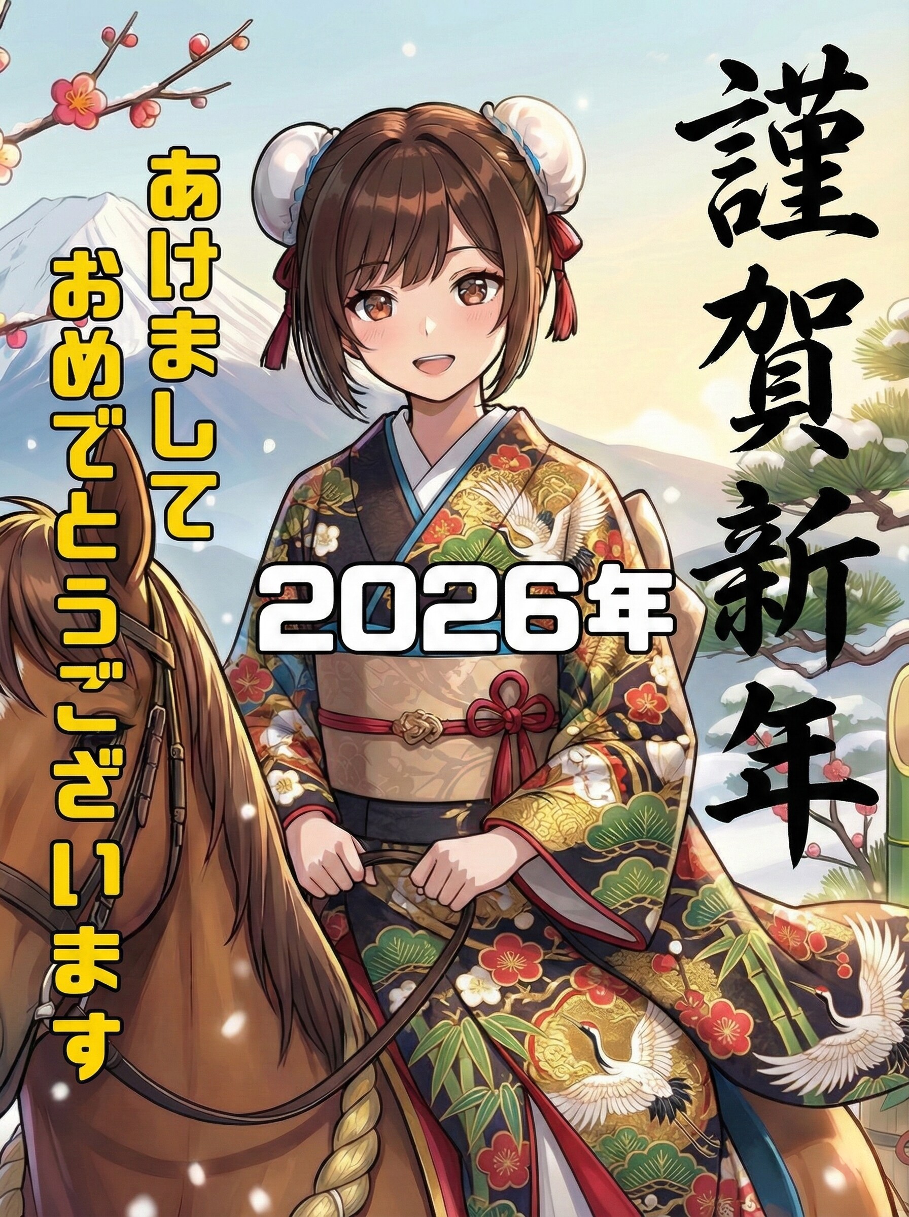 謹賀新年2026年 | の人気AIイラスト・グラビア