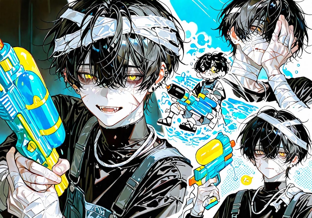 ウォーターガン✖️ミイラ男